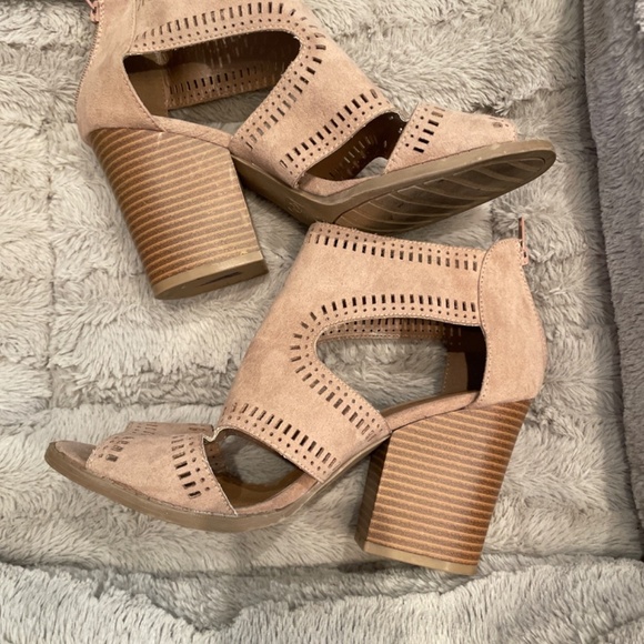 Quips open toe tan wedges - Picture 3 of 5